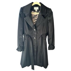 H&M Black Trench Coat Sz 8
